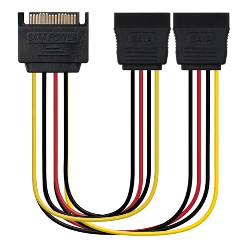 Cable de energía SATA Blendend macho a 2 SATA hembra 20cm miniatura 2