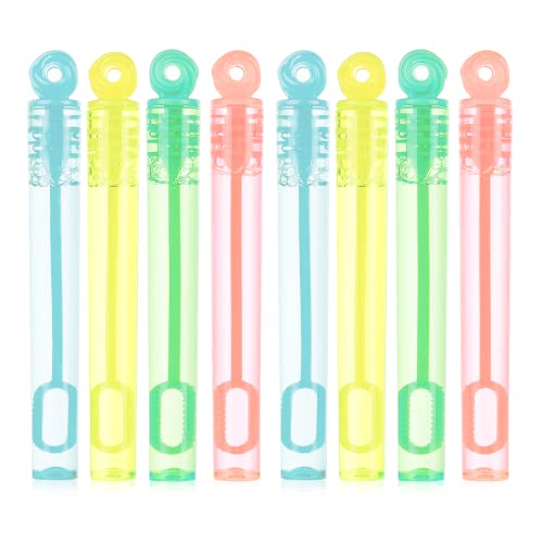 48 Pcs Mini Bubble Wands, Bubble Party Favors Assortment Toys，Bulk Party Favors for Kids, Themed Birthday, Christmas, New Year, Valentine, Carnival, School Classroom Prizes for Boys & Girls, Ideal Goodies Bags Stuffers (48 Pack Circle)