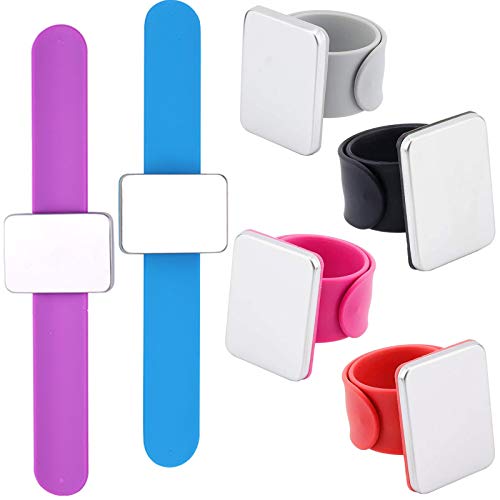 6 Pcs Magnetic Wrist Sewing Pincushion,Wrist Watch Pin Cushion,Silicone Wrist Strap Pin Holder Bracelet for Hair Clips Sewing, Daily Hand Sewing, DIY Sewing Crafts,Salon Use.