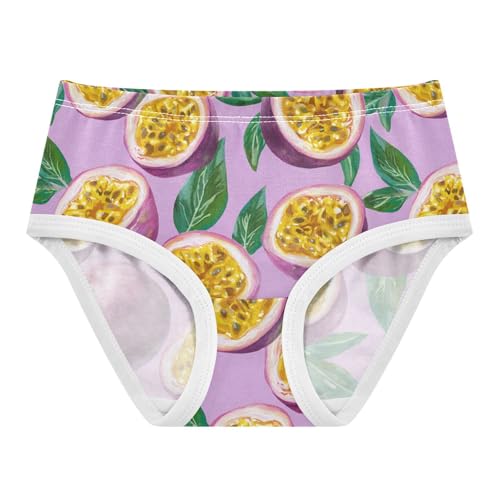 Wusikd Passionfruit Girls' Underwear Cotton Purple Girls Briefs Soft Toddler Underwear 2T