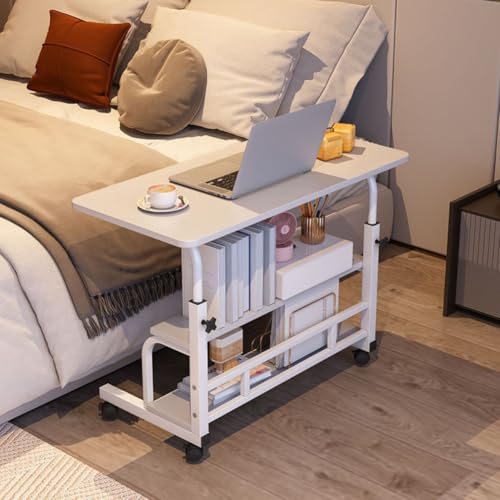 Table de lit mobile à hauteur réglable avec roulettes pour ordinateur - 2