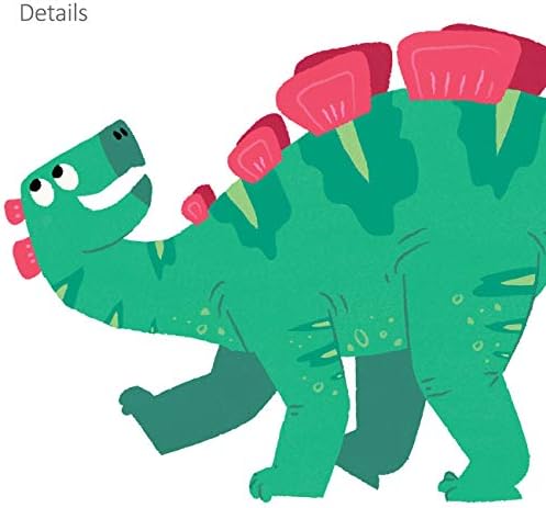 DECOWALL DWL-1805N Colourful Dinosaur Kids Wall Stickers Decals Peel and Stick Removable for Nursery Bedroom Living Room Art murals Decorations