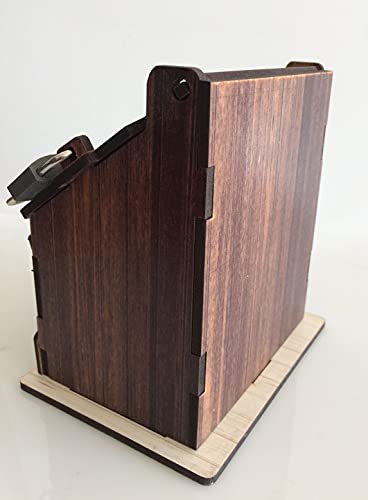 Pratik Dekor Wooden House Piggy Bank Money Box For Cash, Coin And Jewellwery Handmade Safe Money Bank For Kid And Adult Brown #TOP4