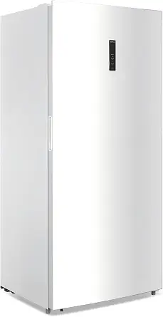 21.2 Cu.Ft Convertible Freezer Refrigerator Upright Fridge with LED Light, Reversible Door, White