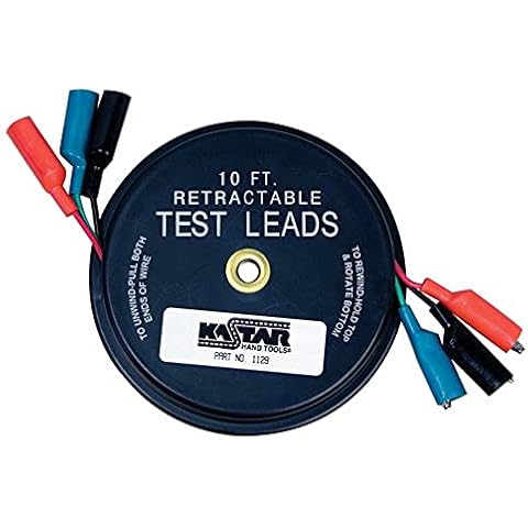 Lang Tools (1129 Retractable Test Lead, black, 3 Leads X 10' Cover