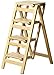 Tabouret/échelle de Chaise Pliante avec 4 marches, échelle de ménage en Bois, Tabouret allongé, Tabouret Haut, Outil de Jardin Lourd, Max. 150kg pour Cuisine extérieure