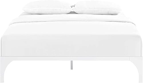 Miniatura 5 de Plataforma de metal para cama Modway Ollie. Tamaños twin, full, queen y king, Metal, Blanco