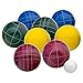 Franklin Sports Bocce Sets - Regulation Bocce Balls and Pallino - Beach and Lawn Bocce Set for Adults - Advanced, 90mm