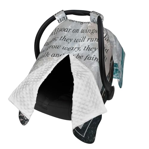 Isaiah 40 ：31 Baby Car Seat Cover & Nursing Cover - Breathable Stretch Multi-Use Cover for Breastfeeding, Stroller Sunshade & Infant Carrier