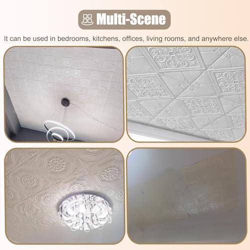 Paneles de pared de espuma 3D autoadhesivos para techos de hormigón 7