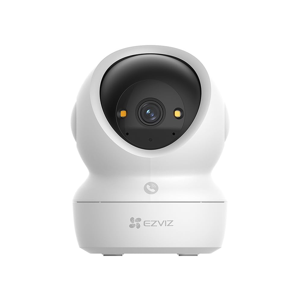 EZVIZ H6c G1 4K Telecamera Wi-Fi Interno versione 8 Megapixel, Videocamera Sorveglianza Smart Interno Motorizzata Pan/Tilt/Zoom, Compatibile con Alexa, Rotazione a 360°, Visione Notturna a colori