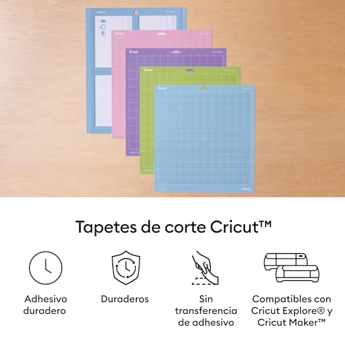 Cricut LightGrip Mat 12x12 base de corte para plotter de manualidades 6 piezas 3