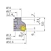 Mitsubishi Materials AHX640W-080A08L AHX640W Series Arbor Face Milling Cutter, Left Hand, 40? Angle, 8 Teeth, 80 mm Cutting Dia, 27 mm Fixing Part Depth
