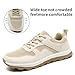 Mens Walking Shoes Slip On Sports Sneakers Tennis Workout Athletic Camp Fitness Flat Sole Running Jogging Breathable Anti-Slip Outdoor Fashion Beige US 8