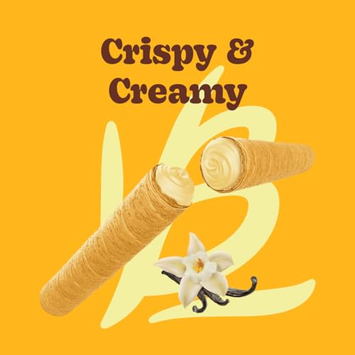 Image of Bauducco Wafer Rolls, Crispy Chocolate & Vanilla Wafer Rolls Filled with Creamy Hazelnut & Vanilla, 28.2 oz (Pack of 2)