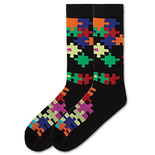 K. Bell Men's Crew Socks 1 Pair, Beer, 10-133