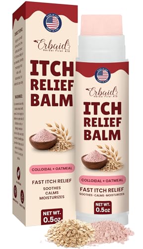 Bug Bite Stick – Natural Itch Relief Balm for Itchy Skin, Insect Bites, Eczema, Poison Ivy Rash, and Chickenpox – Soothes Itchy Skin After Bites, Great for Camping – with Colloidal Oatmeal &amp; Calamine
