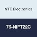 NTE Electronics 76-NIFT22C Nylon Insulated Flag Terminal, Tin Plated Plating, Brass Terminal, 22-18 AWG Wire Gauge, 0.634" Length, 0.260" Width (Pack of 100)