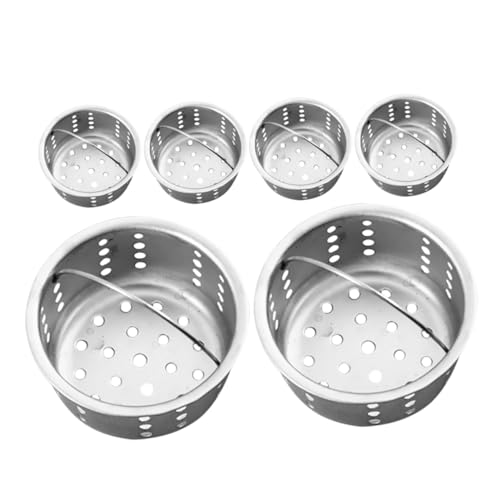 Set 6 piezas coladores para fregadero de acero inoxidable