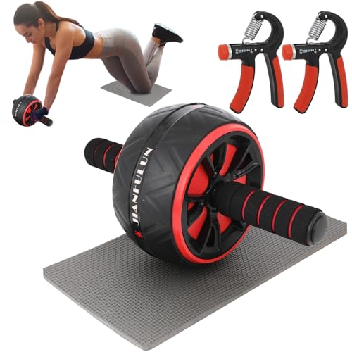 Ab Roller Wheel with Grip Trainer and Knee Pad