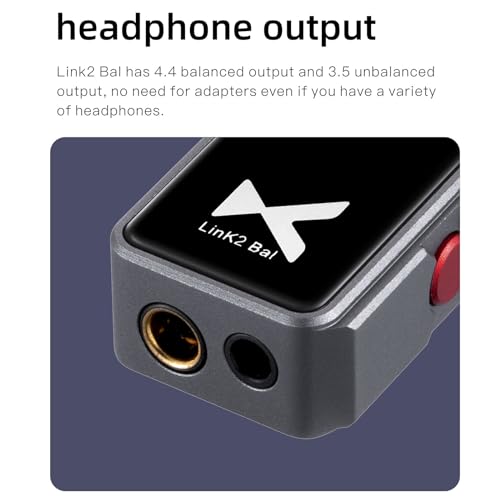 KRHINO Link2 Bal portátil USB DAC e amplificador de fone de ouvido balanceado 3,5 mm saída de fone d