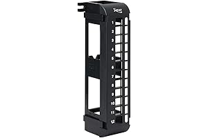 ICC Cable Wall Mount Patch Panel, 12-Port, Compatible with Keystone Jacks