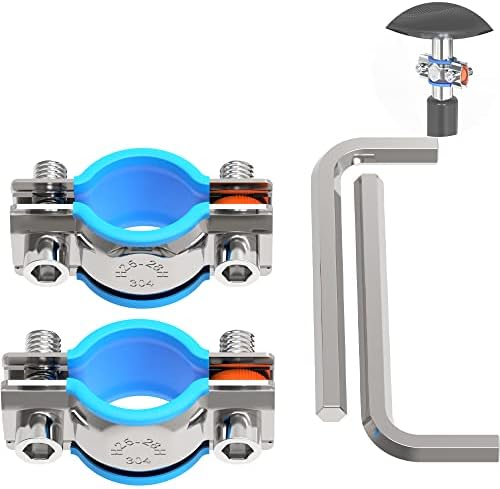 Fix Sinking Office Chair, 2 Pack Upgraded Chair Sinking Stop 304 Stainless Steel with 2 Hexagon Wrenchs Adjustable Height Chair Saver kit with Leather Pads Support for Stop Sinking UIInosoo