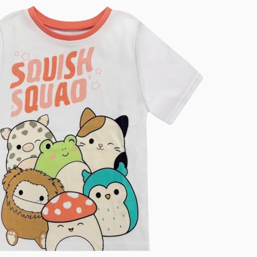 Squishmallows Girls Pajama Set - 3 Piece Pants, T-Shirt & Shorts - Cotton Sleepwear PJ Set for Kids - Official License2