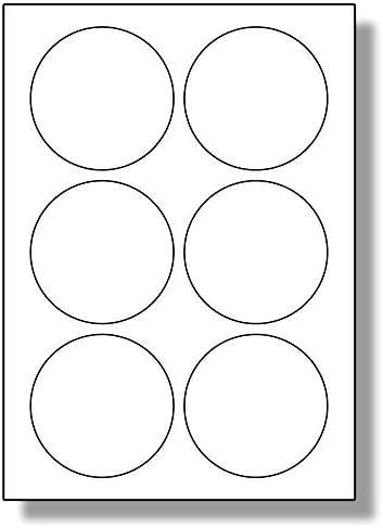 6 Per Page/Sheet, 5 Sheets (30 ROUND Sticky Labels), Label Planet® White Blank Matt Self-Adhesive A4 Circular Circle Price Pricing Stickers, Printable With Laser or Inkjet Printer, UK LP6/88R, 88MM Diameter Circles, FOR JAM FREE PRINTING