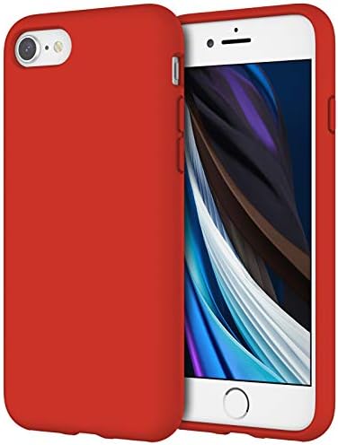 JETech Silicone Case for iPhone SE 3/2 (2022/2020 Edition), iPhone 8 and iPhone 7, 4.7-Inch, Silky-Soft Touch Full-Body Protective Case, Shockproof Cover with Microfiber Lining (Black)