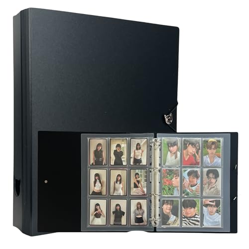 A4 Plus Binder 1.5 inch - Kpop Photocard Binder (Black) by MEOWCAFE