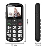 ukuu Big Button Mobile Phone for Elderly Easy to Use Basic Mobile Phone SIM Free Unlocked Senior Phone with SOS Button, Speed Dial, 800mAh, Bluetooth and Charging Dock-Black - Image 7