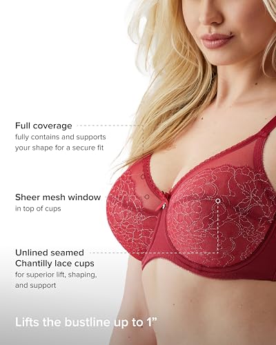 Image of Wacoal Women's Retro Chic Unlined Mesh Full Coverage Underwire Bra, 855186