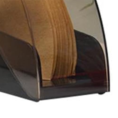 Porte-Filtre à café en Plastique avec Couvercle Filtre Papier Anti-poussière Boîte de Rangement Distributeur Support (Noir)