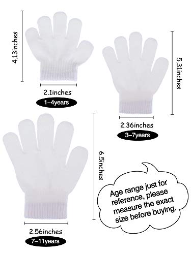 Toddler Gloves Kids Mitten Kids Gloves Full Finger Mittens Winter Knitted Gloves For Little Boys And Girls Supplies (Black, White, Grey, 3-7 Years Size) #TOP2
