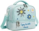 MOHCO Kids Lunch Bag Insulated Bento Cooler Bag Two compartments Cooler for Boys and Girls with...