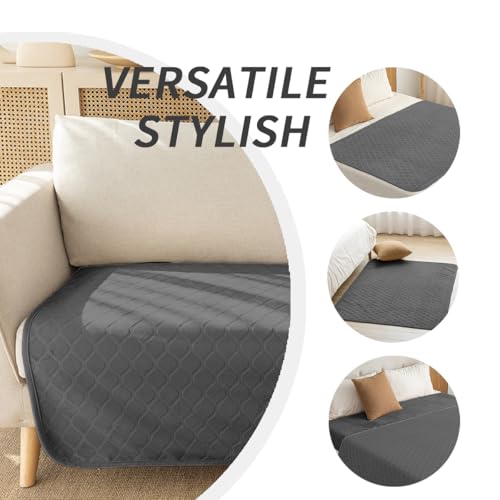 Amarrirose wasserdichte Hundedecke,100x120cm Outdoor Hundematte Waschbar für Grosse Hunde,Flauschig Katze ndecke und Weich Beidseitiger Sofabezug-Schutz,Dunkelgrau+grau