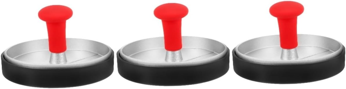 UPKOCH 3pcs Patty Press Stainless Steel Hamburger Maker Manual Non-Stick Meat Press Tool for Shaped Patties for Grilling and BBQ and Easy to Use