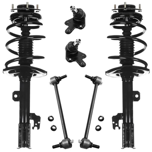 Image of Detroit Axle - Front Struts w /Coil Springs Sway Bar Links Lower Ball Joints Replacement for 2009-2012 Toyota Venza - 6pc Set