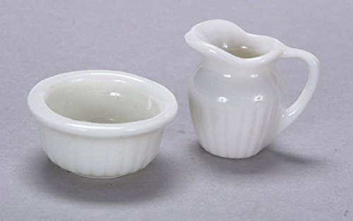 International Miniatures by ClassicsDollhouse Miniature Pitcher & Bowl in White