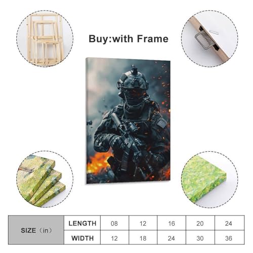 Photo sur toile de qualité supérieure - Image militaire pour bureau - 3