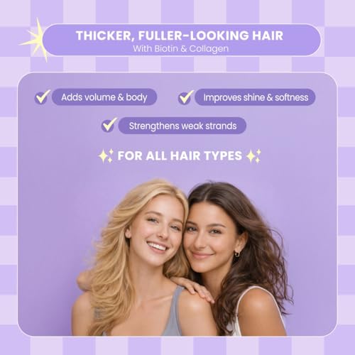 Image of L LUSETA Biotin & Collagen Shampoo & Conditioner Set (2 x 33.8oz) - Thickening for Hair Growth, Infused with Argan Oil to Repair Dry, Damaged Hair