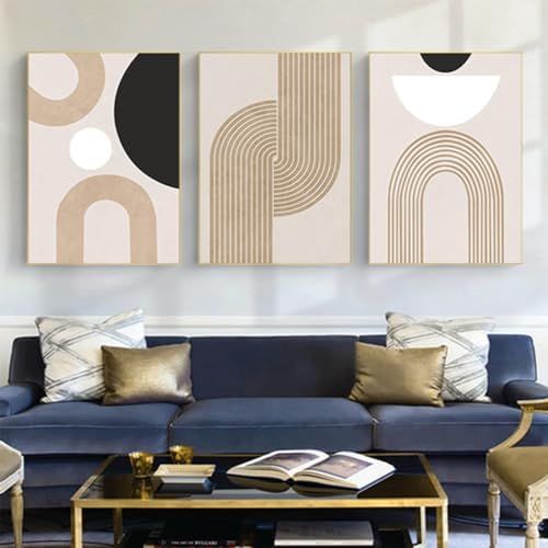 HMDKHI Modern Geometric Line Picture, Abstract Picture Set, Living Room