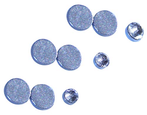 2mm Height Three Small Round Cut CZ Stainless Steel Magnetic Stud Earrings