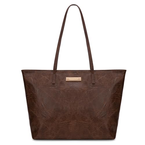Image of Montana West Medium Tote Bags for Women Shoulder Handbag with Zipper Lightweight Everyday Purse for Work, Travel, or Shopping