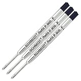 3 Pack - Refill Black-P900-Fine Tip Schmidt Parker Style Ballpoint Refill