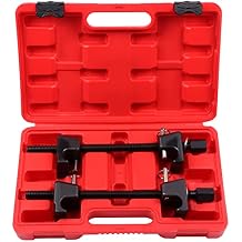 2pc Macpherson Strut Spring Compressor Tool Set with 10.5" Range, Heavy Duty Coil Spring Compressor Tools with 1/2" Square Drive, 13/16" Hex Strut Compressors for Car Truck - Black