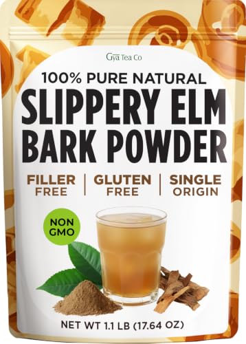 Slippery Elm Bark Powder 1.1 Lb (250 Servings) for Smoothies & Drinks