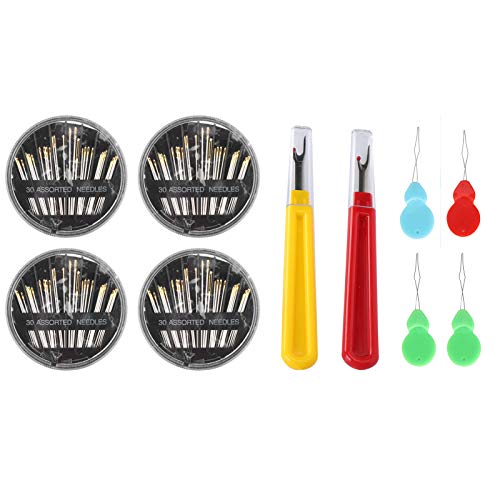 Respicefinem Sewing Tools Set Boxed Hand Needle Thread Remover Elderly Automatic Threader DIY Kit Ideal for Various Sewing Projects Including Embroidery Cross Stitch and Handwork