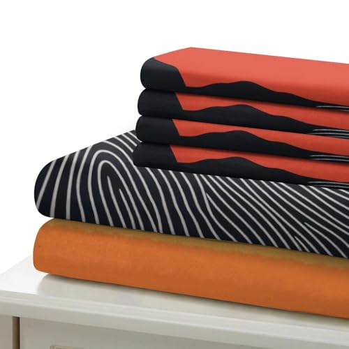 Housse de couette microfibre résistante silhouette de méditation 3D aux finitions soignées